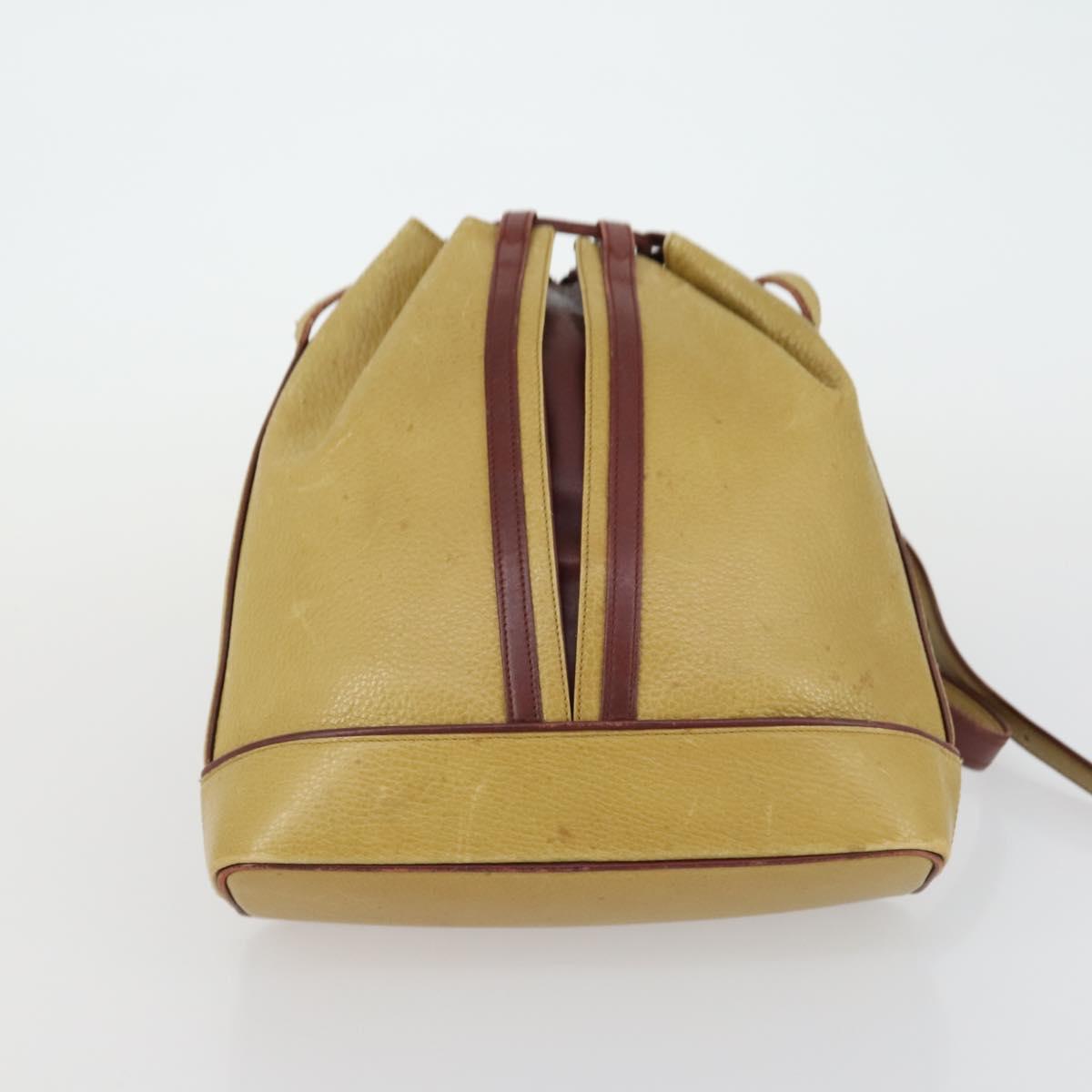 CARTIER Saint Laurent Shoulder Bag Leather 2 Set Beige Brown Auth BA9213