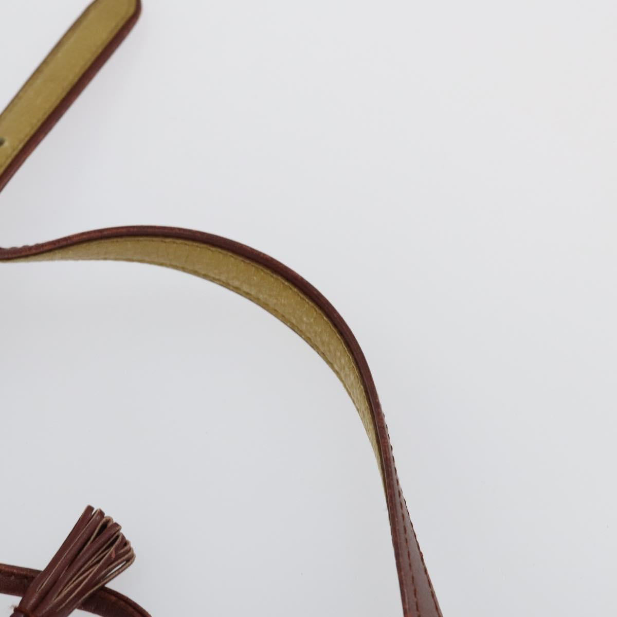 CARTIER Saint Laurent Shoulder Bag Leather 2 Set Beige Brown Auth BA9213