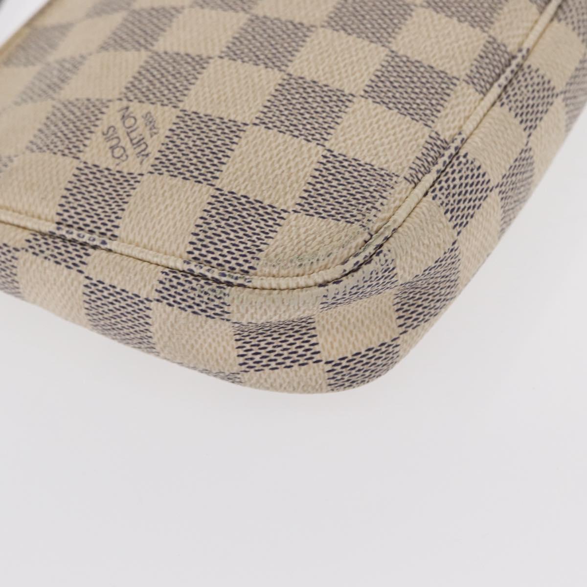 LOUIS VUITTON Damier Azur Pochette Accessoires Pouch N51986 LV Auth BA9215