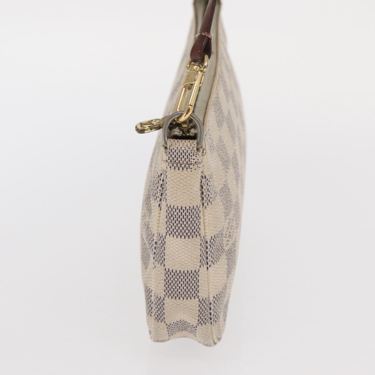 LOUIS VUITTON Damier Azur Pochette Accessoires Pouch N51986 LV Auth BA9215