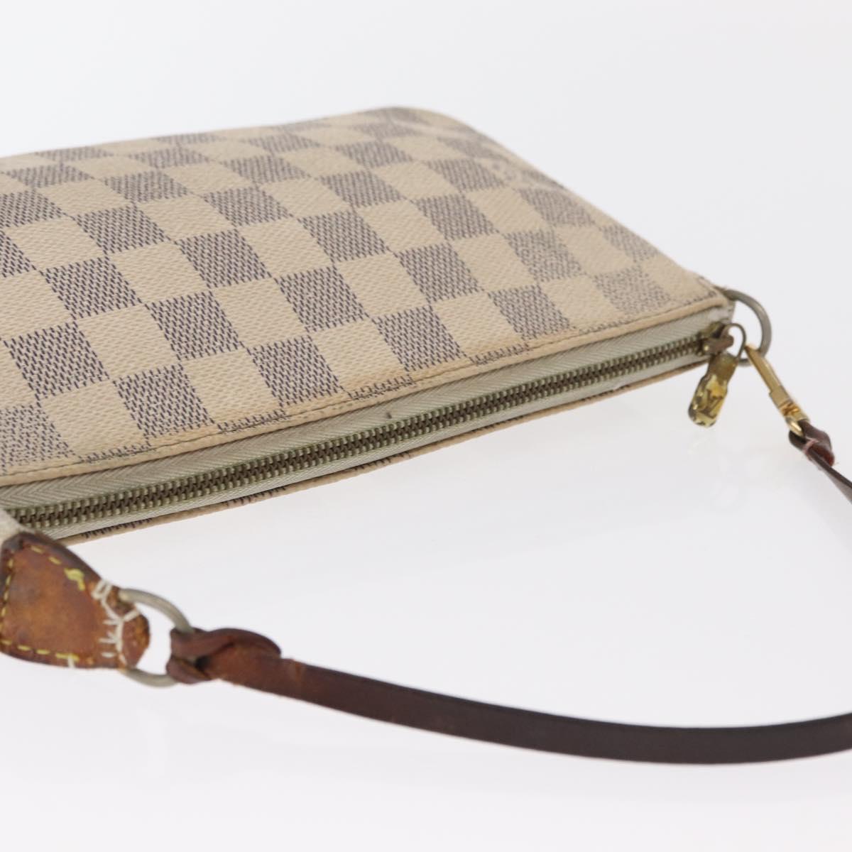 LOUIS VUITTON Damier Azur Pochette Accessoires Pouch N51986 LV Auth BA9215