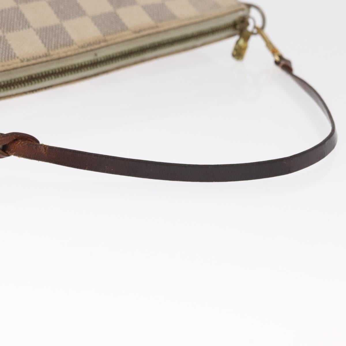 LOUIS VUITTON Damier Azur Pochette Accessoires Pouch N51986 LV Auth BA9215