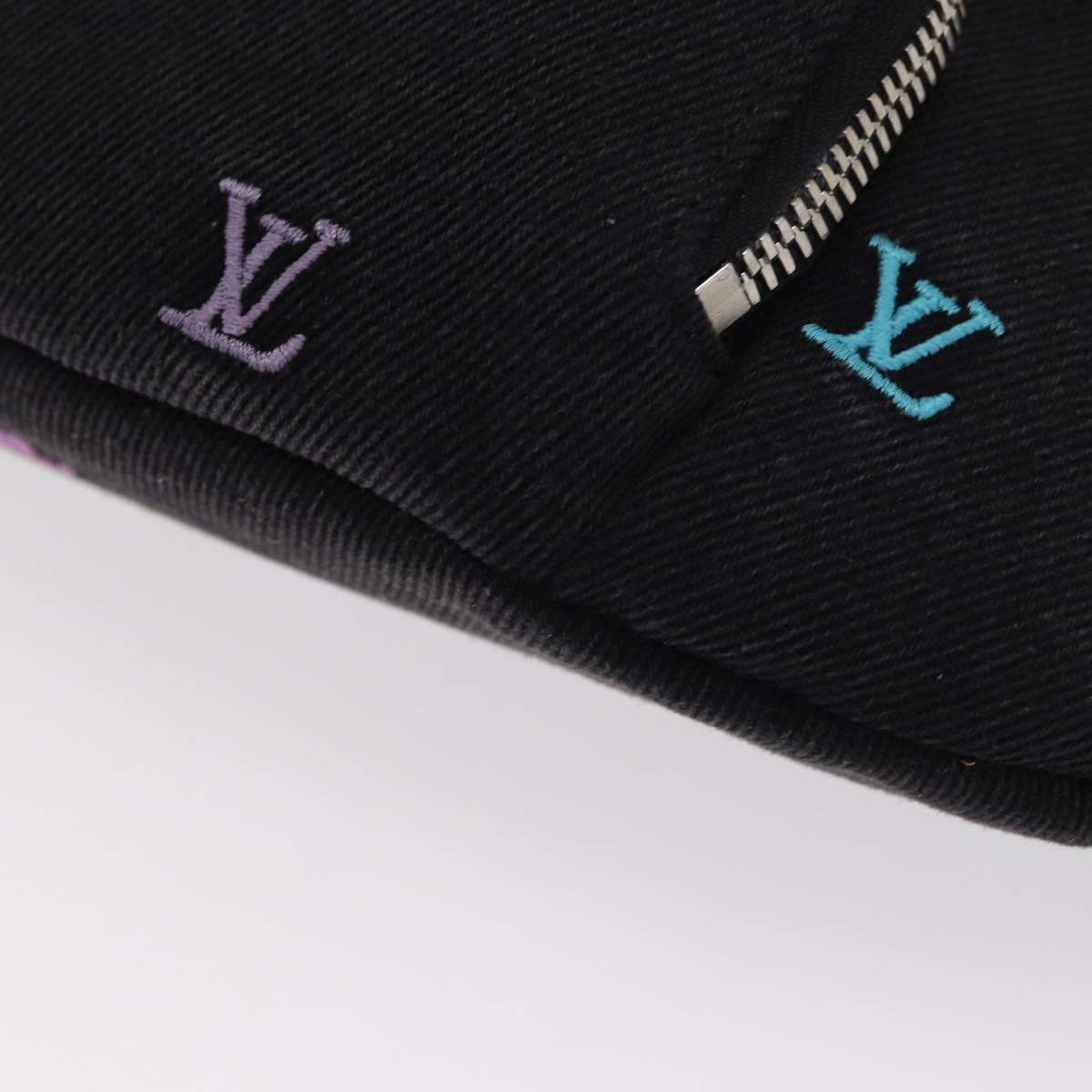 LOUIS VUITTON Monogram Denim Rush Bum Bag Denim Black M13961 Auth BA9222SAM