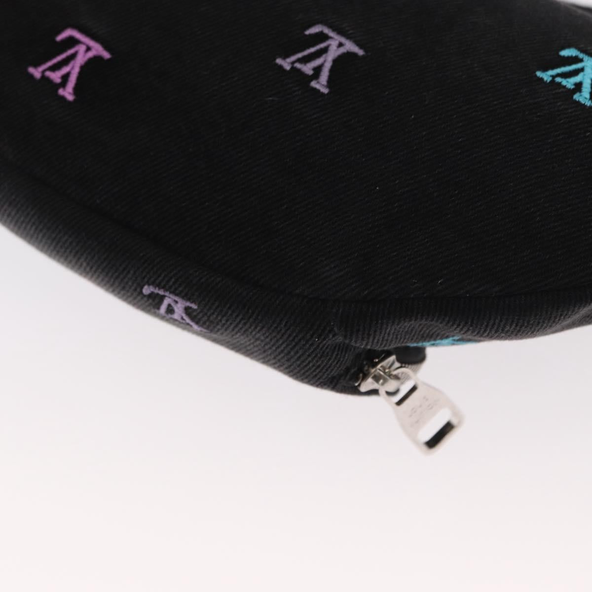LOUIS VUITTON Monogram Denim Rush Bum Bag Denim Black M13961 Auth BA9222SAM