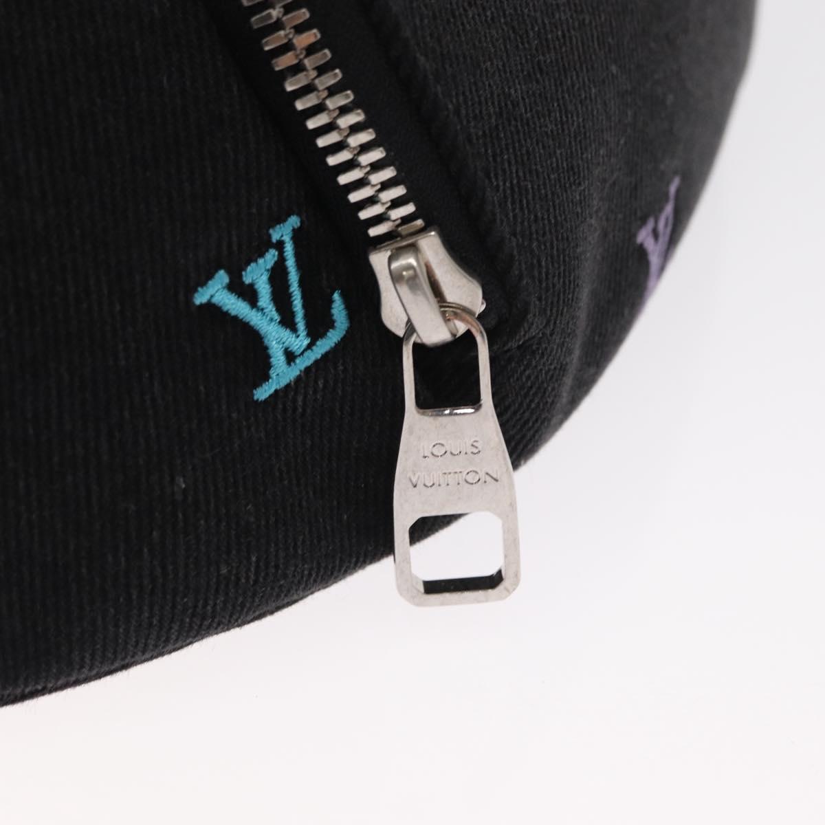 LOUIS VUITTON Monogram Denim Rush Bum Bag Denim Black M13961 Auth BA9222SAM