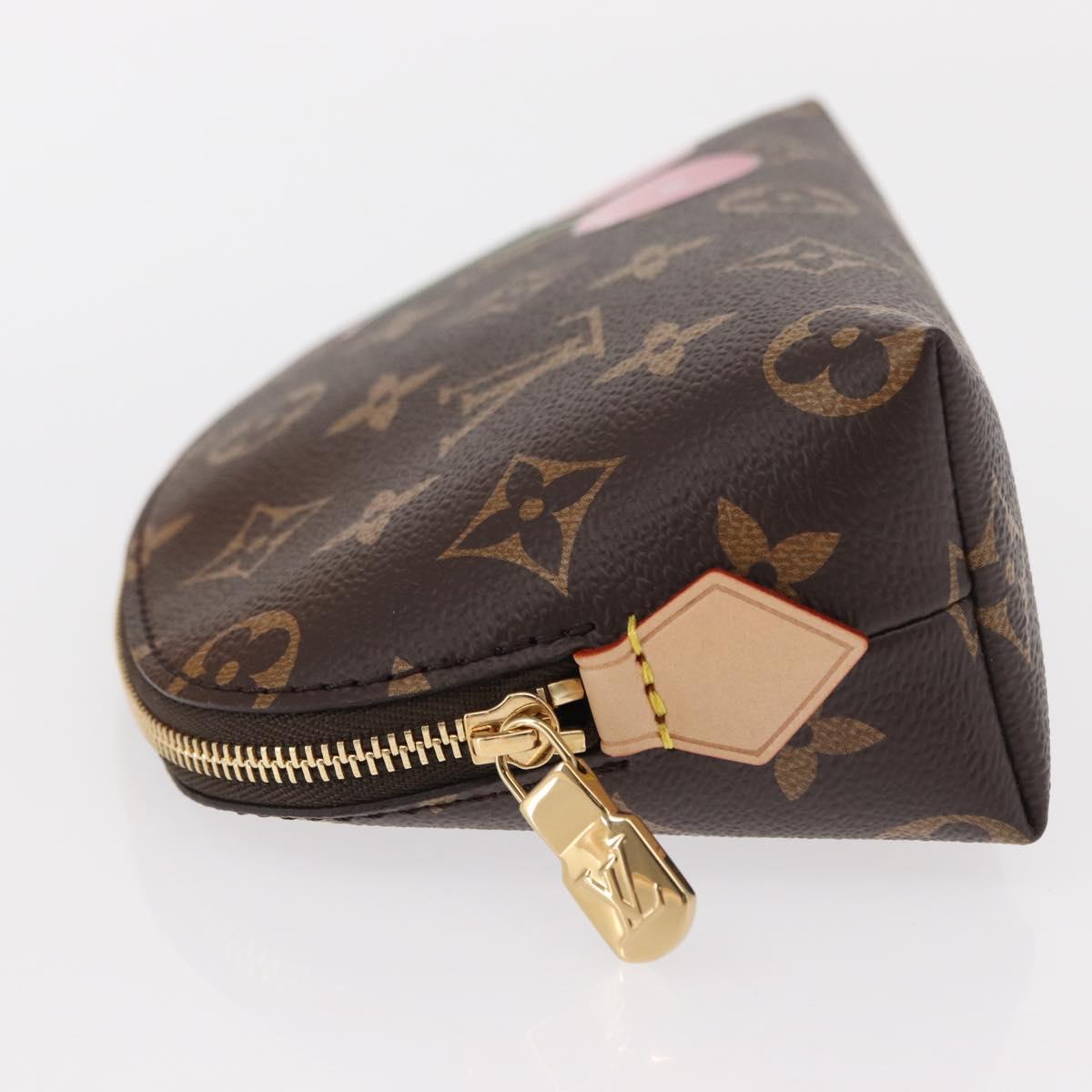 LOUIS VUITTON Monogram Cherry Pochette Cosmetic PM Pouch M13766 LV Auth BA9228SM