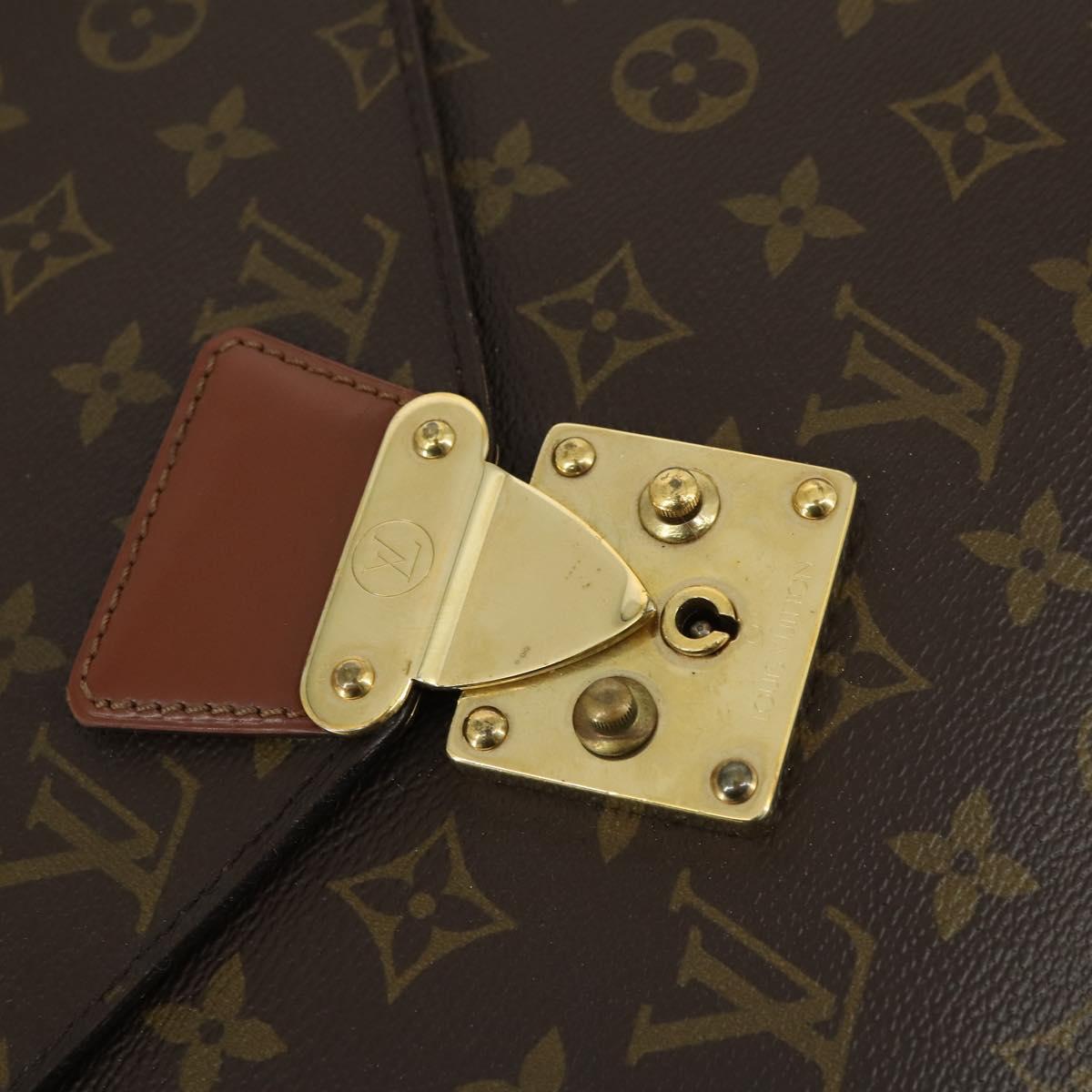 LOUIS VUITTON Monogram Porte Documents Bandouliere Bag M53338 LV Auth BA9240
