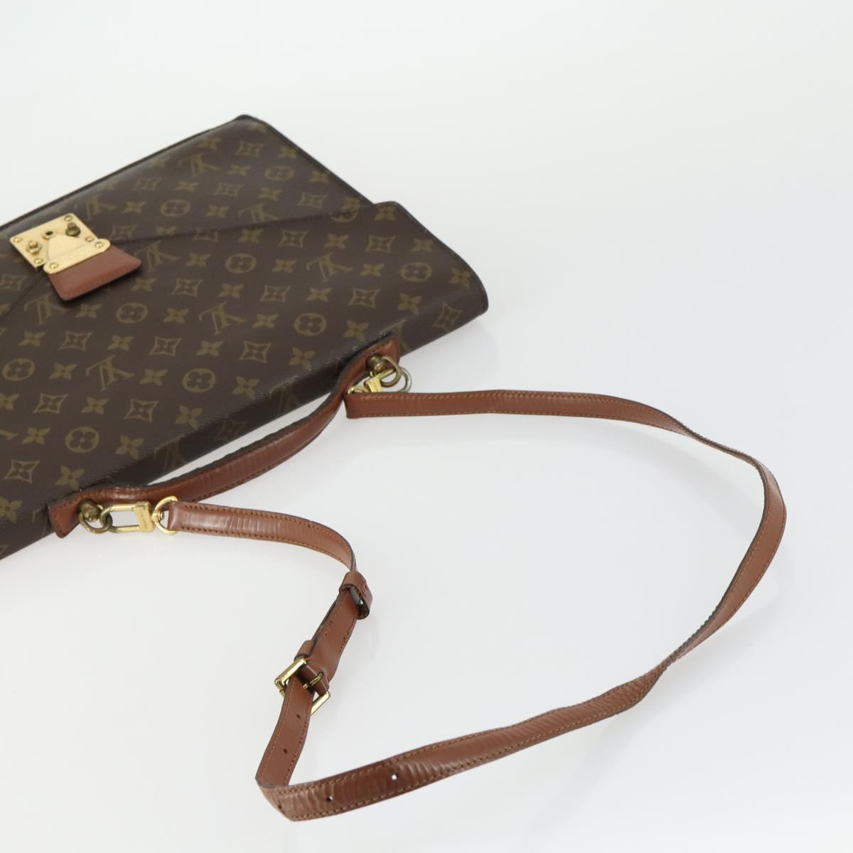 LOUIS VUITTON Monogram Porte Documents Bandouliere Bag M53338 LV Auth BA9240