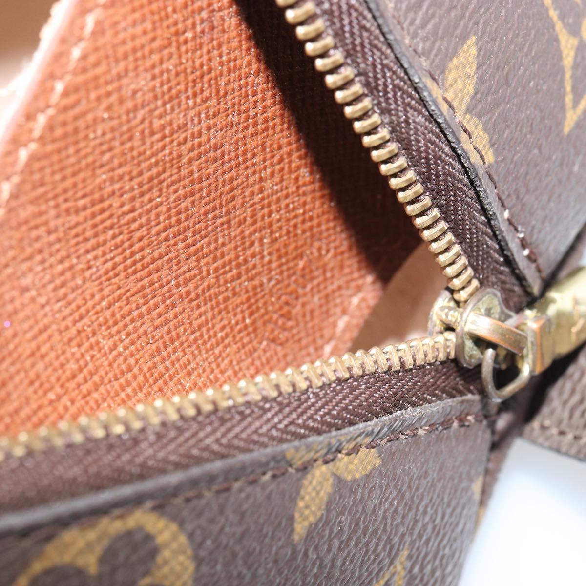 LOUIS VUITTON Monogram Trousse Demi Ronde Cosmetic Pouch M47520 LV Auth BA9256