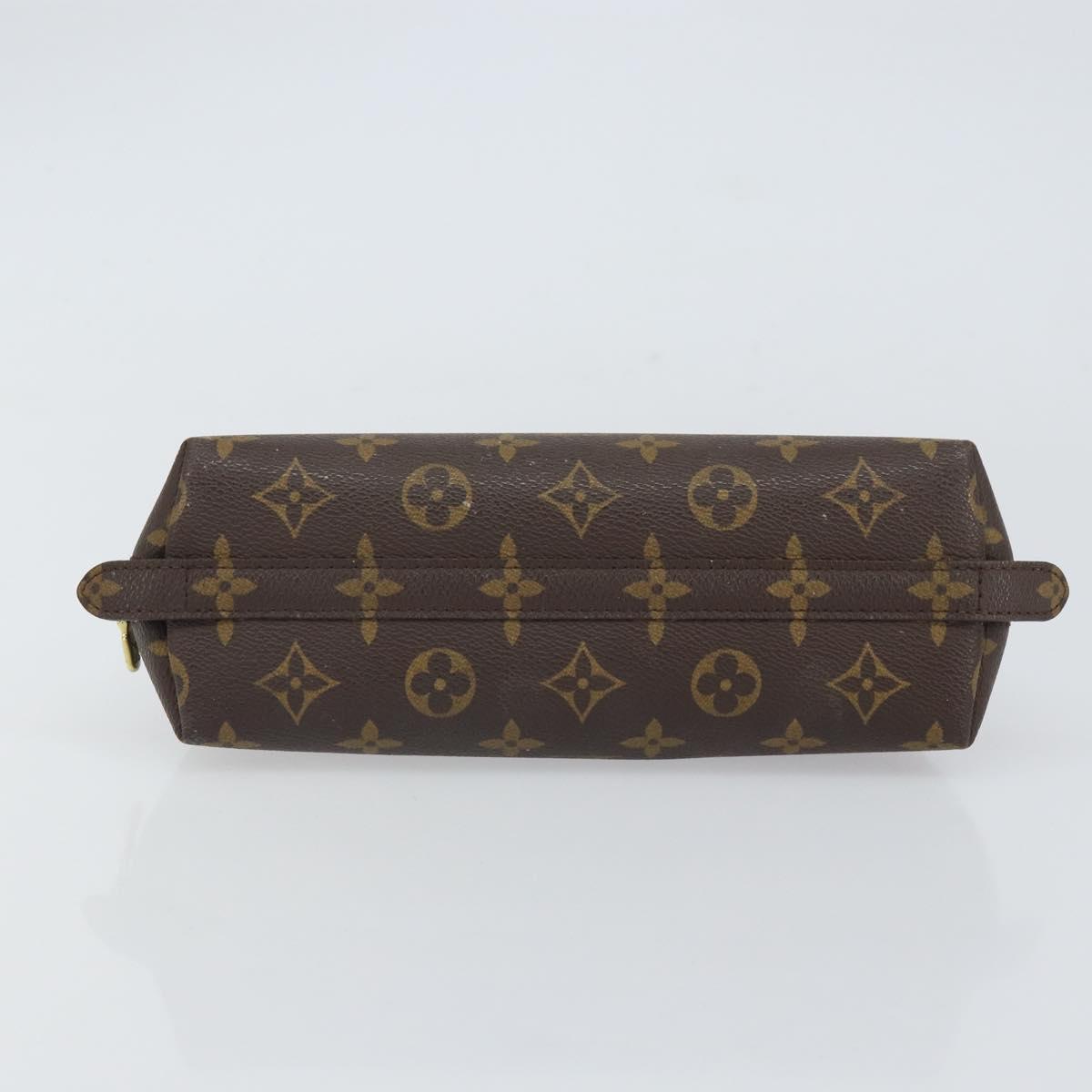 LOUIS VUITTON Monogram Trousse Demi Ronde Cosmetic Pouch M47520 LV Auth BA9256