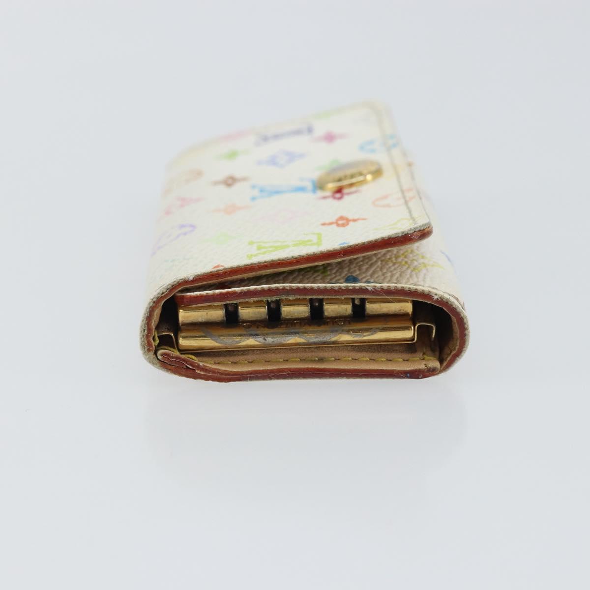 LOUIS VUITTON Monogram Multicolor Multicles 4 Key Case White M93731 Auth BA9258
