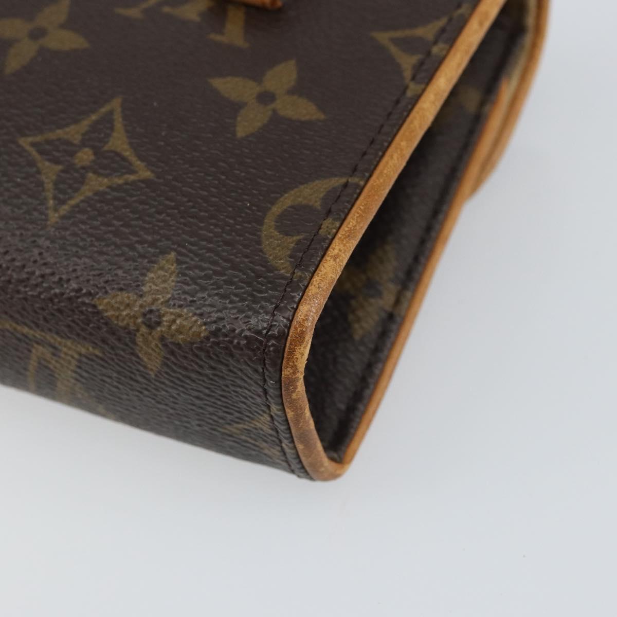 LOUIS VUITTON Monogram Pochette Florentine Waist bag M51855 LV Auth BA9268