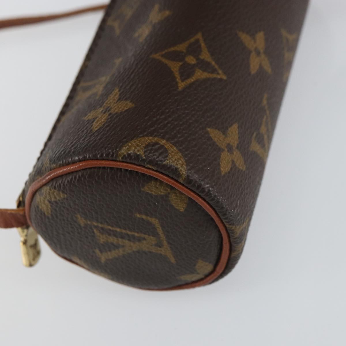 LOUIS VUITTON Monogram Papillon Pouch LV Auth BA9269