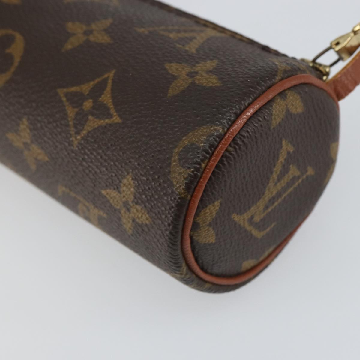 LOUIS VUITTON Monogram Papillon Pouch LV Auth BA9269