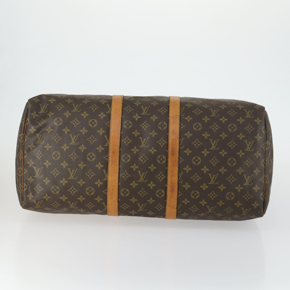 LOUIS VUITTON Monogram Keepall 55 Boston Bag M41424 LV Auth BA9282