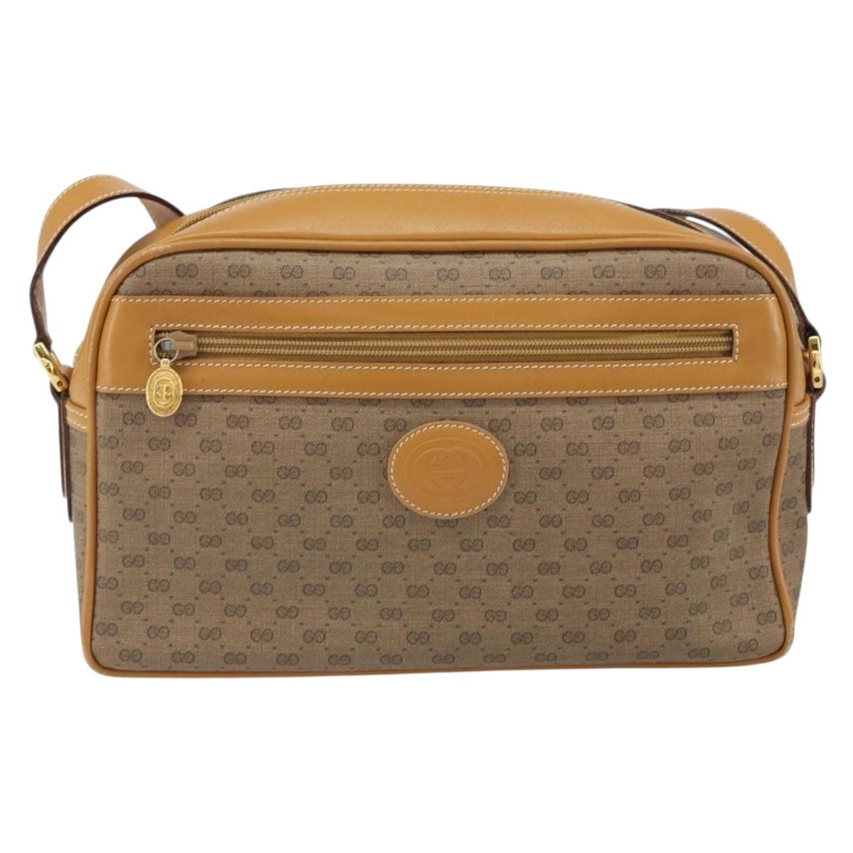 GUCCI GG Supreme Shoulder Bag PVC Beige Gold 001 56 0942 Auth BA9284