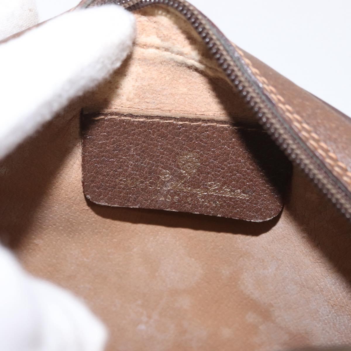 GUCCI GG Supreme Web Sherry Line Bag PVC Beige Gold 156 02 066 Auth BA9285