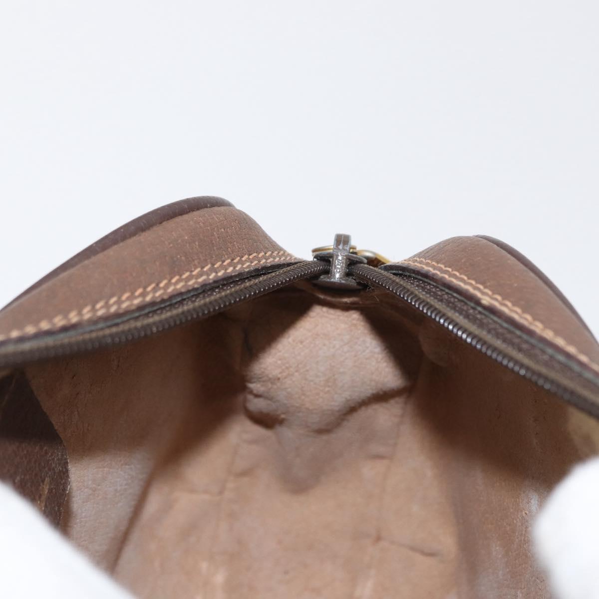 GUCCI GG Supreme Web Sherry Line Bag PVC Beige Gold 156 02 066 Auth BA9285