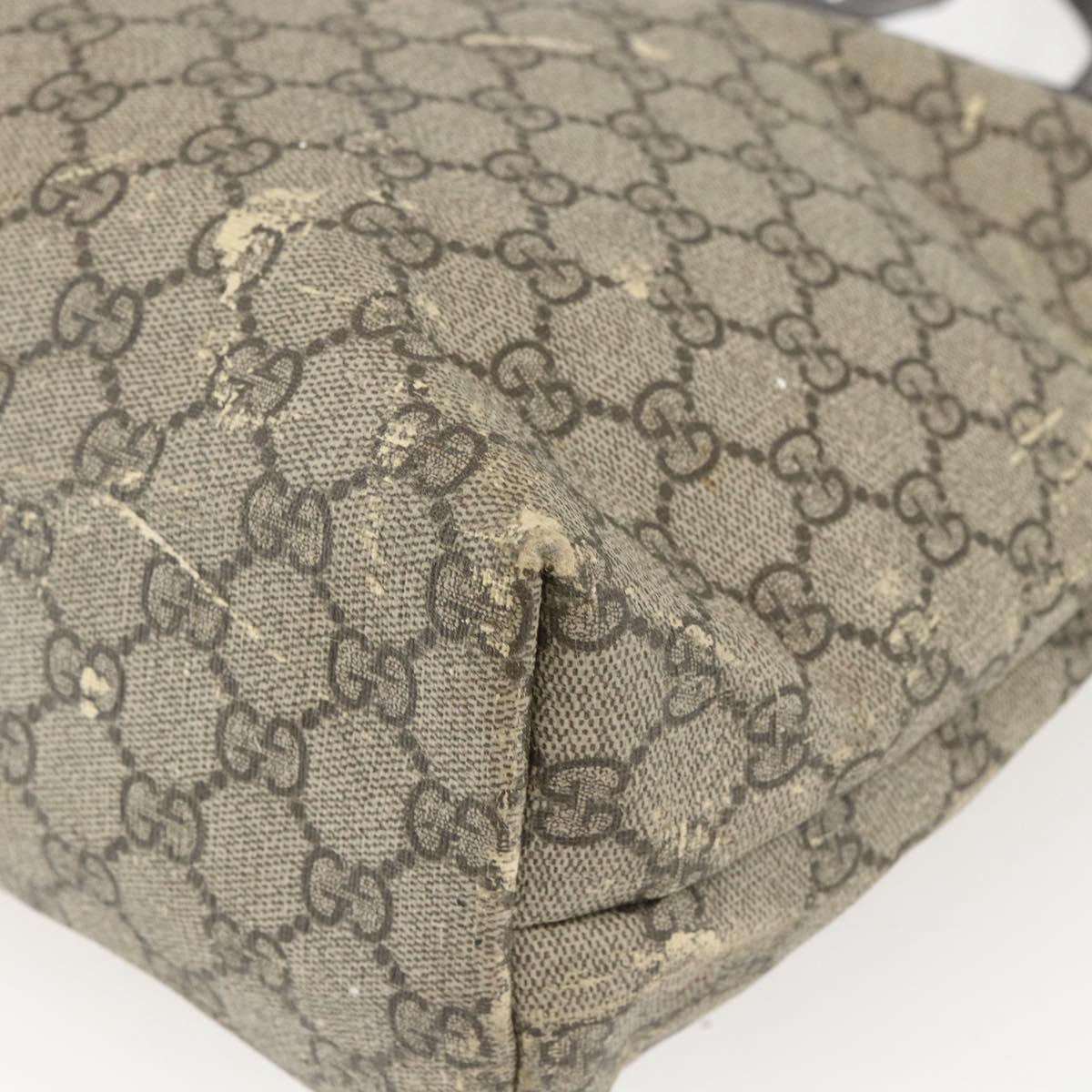 GUCCI GG Supreme Tote Bag PVC Beige 211137 Auth BA9292