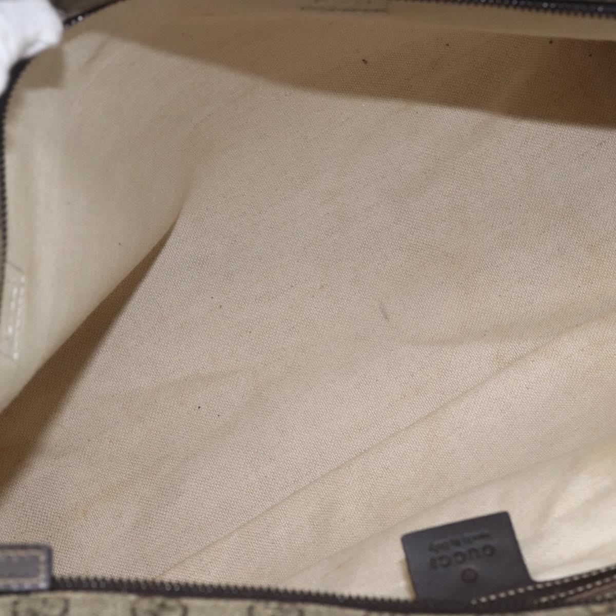 GUCCI GG Supreme Tote Bag PVC Beige 211137 Auth BA9292
