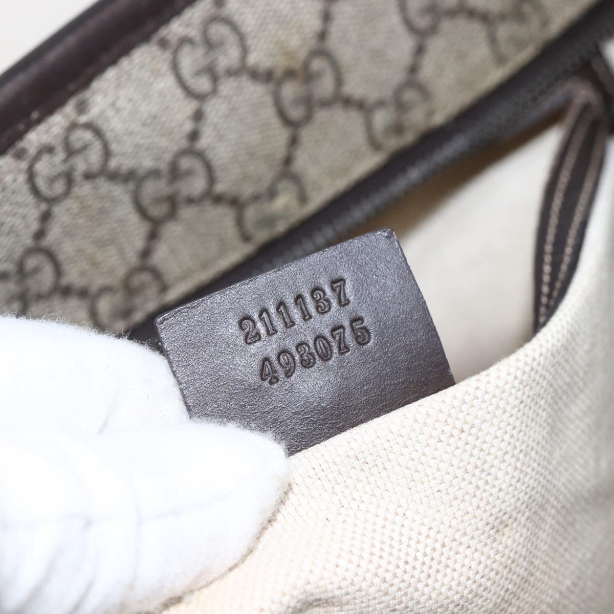 GUCCI GG Supreme Tote Bag PVC Beige 211137 Auth BA9292