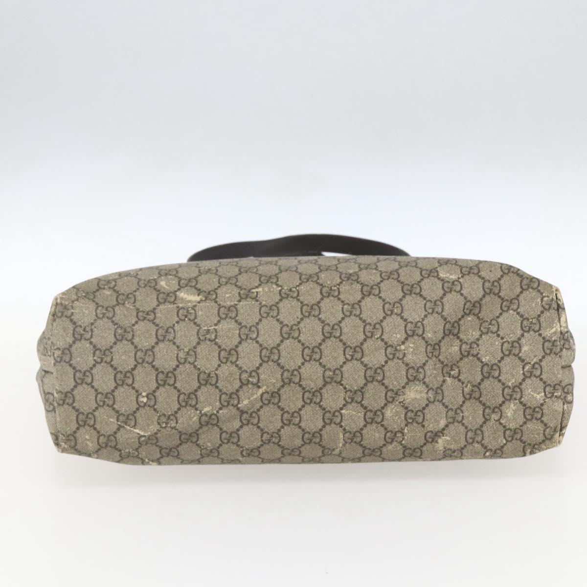GUCCI GG Supreme Tote Bag PVC Beige 211137 Auth BA9292