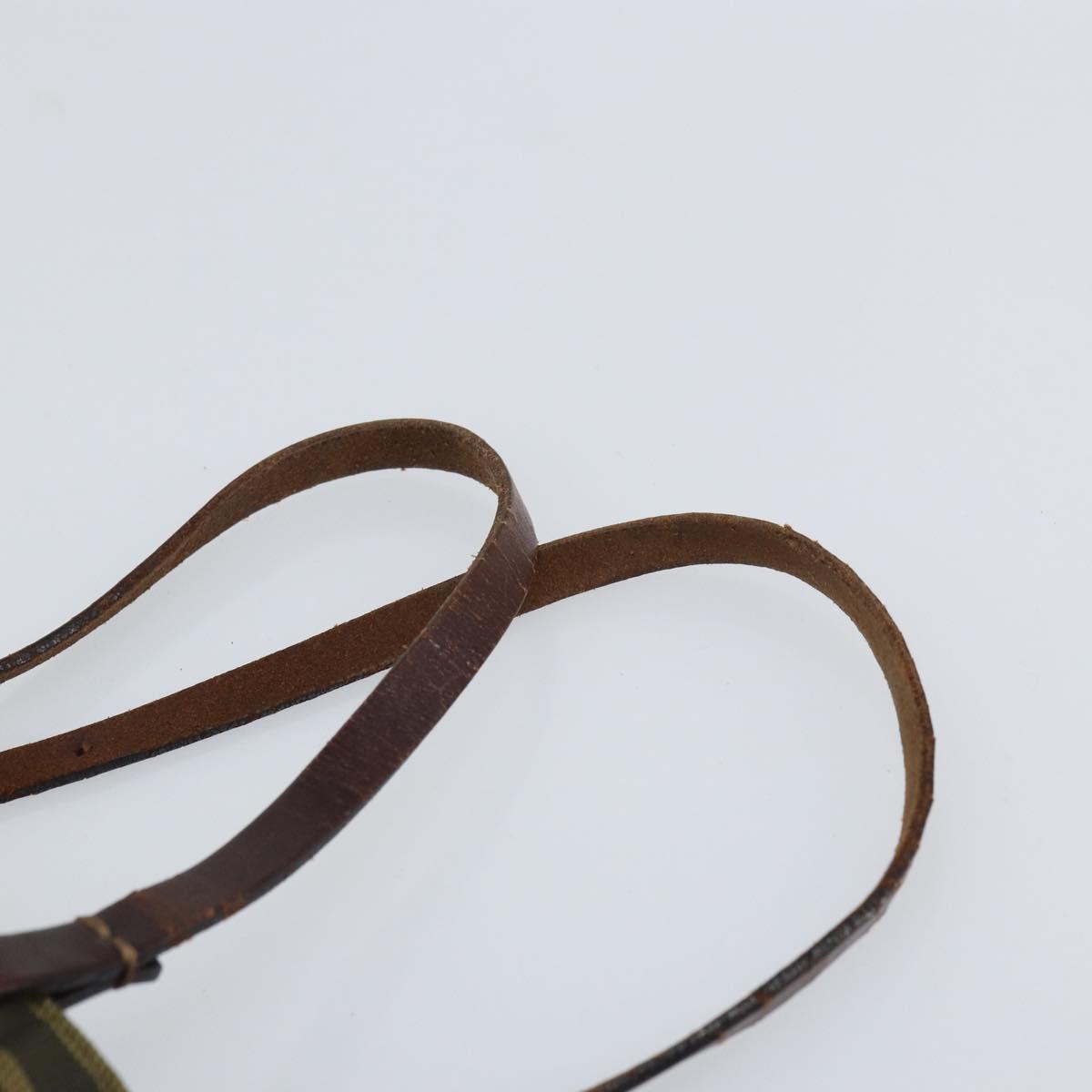 FENDI Zucca Canvas Hand Bag Brown Black Auth BA9302