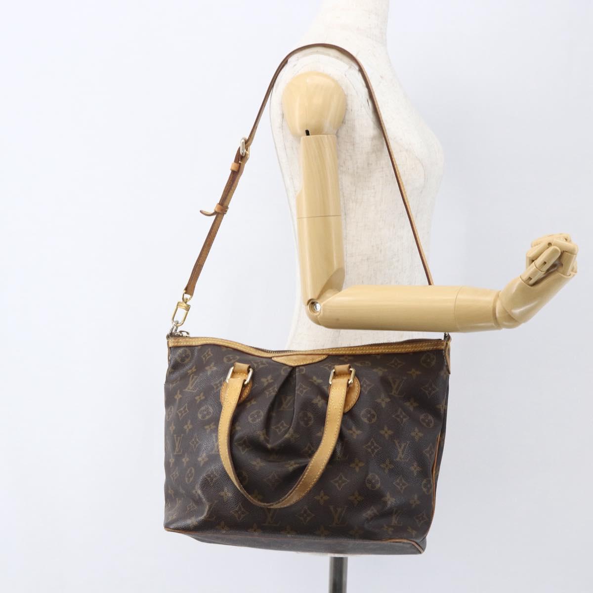 LOUIS VUITTON Monogram Palermo PM Tote Bag M40145 LV Auth BA9304