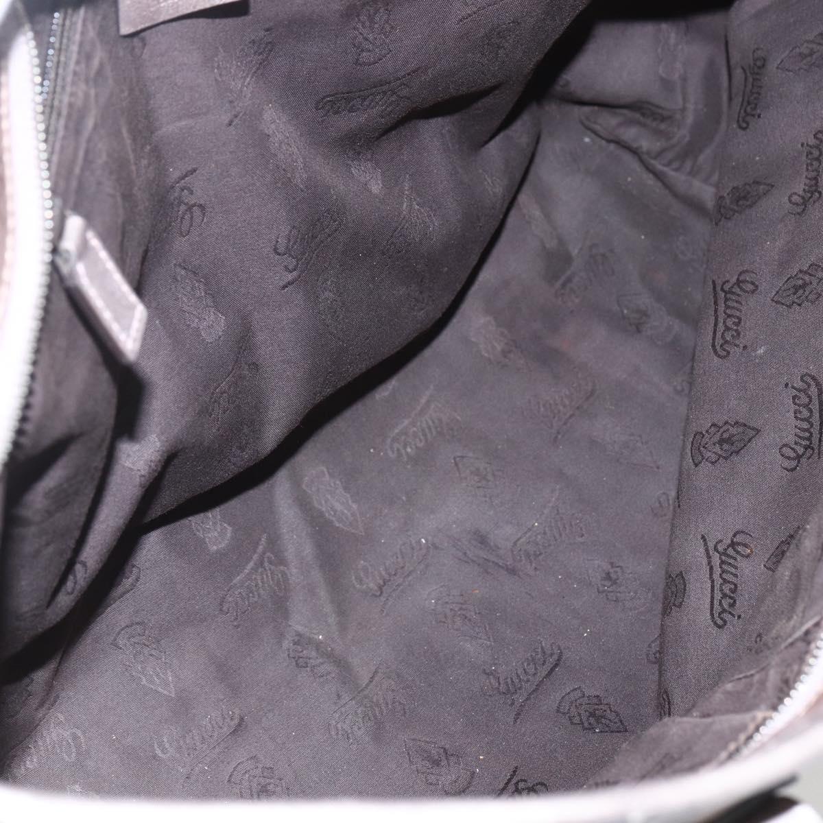 GUCCI GG implementation Tote Bag PVC Silver 211137 Auth BA9306