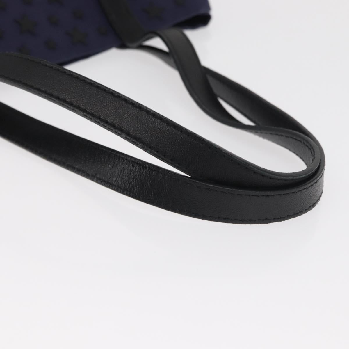 Jimmy Choo Sophia S Tote Bag Canvas Navy Silver Auth BA9319