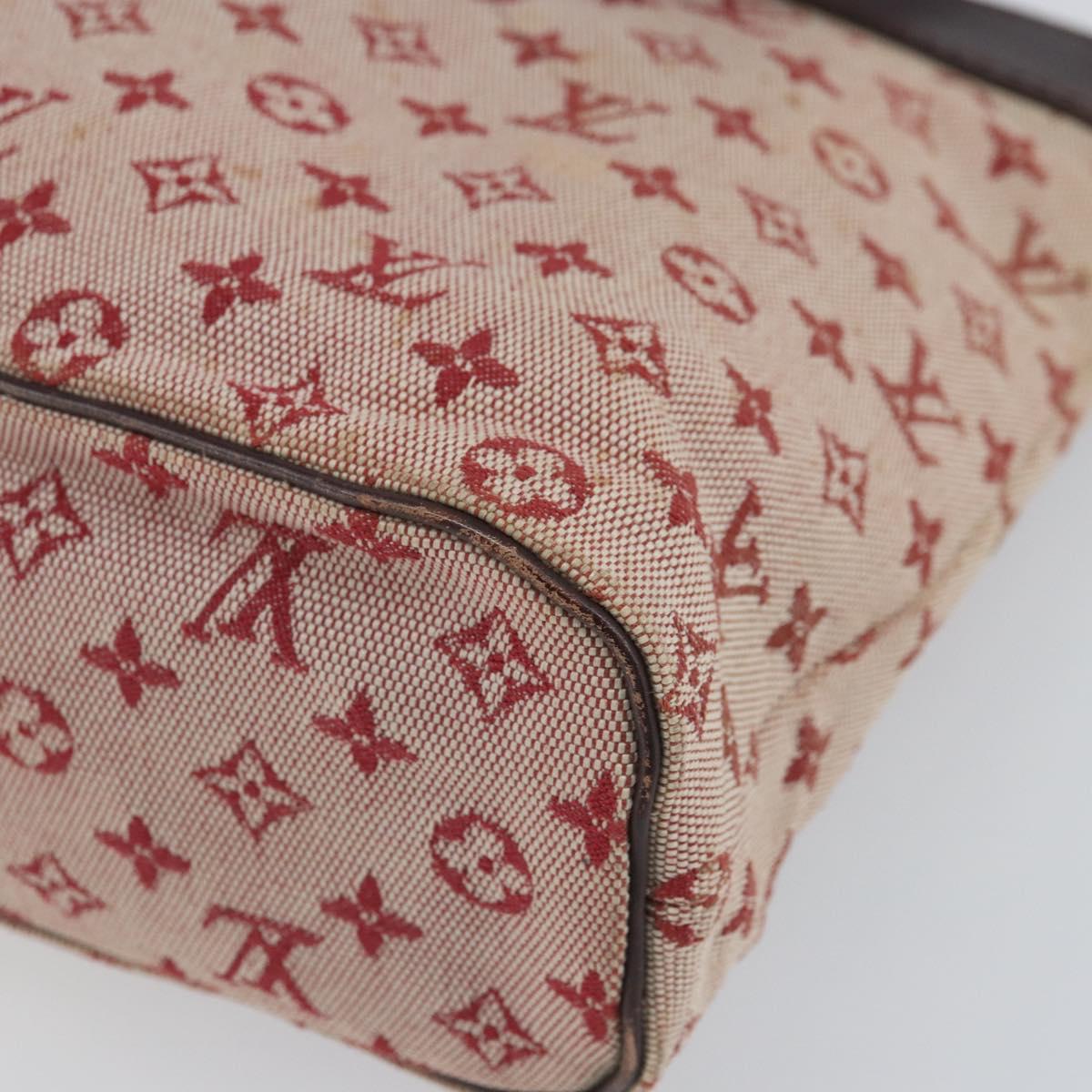 LOUIS VUITTON Monogram Mini Lucille PM Hand Bag Red M92678 LV Auth BA9329