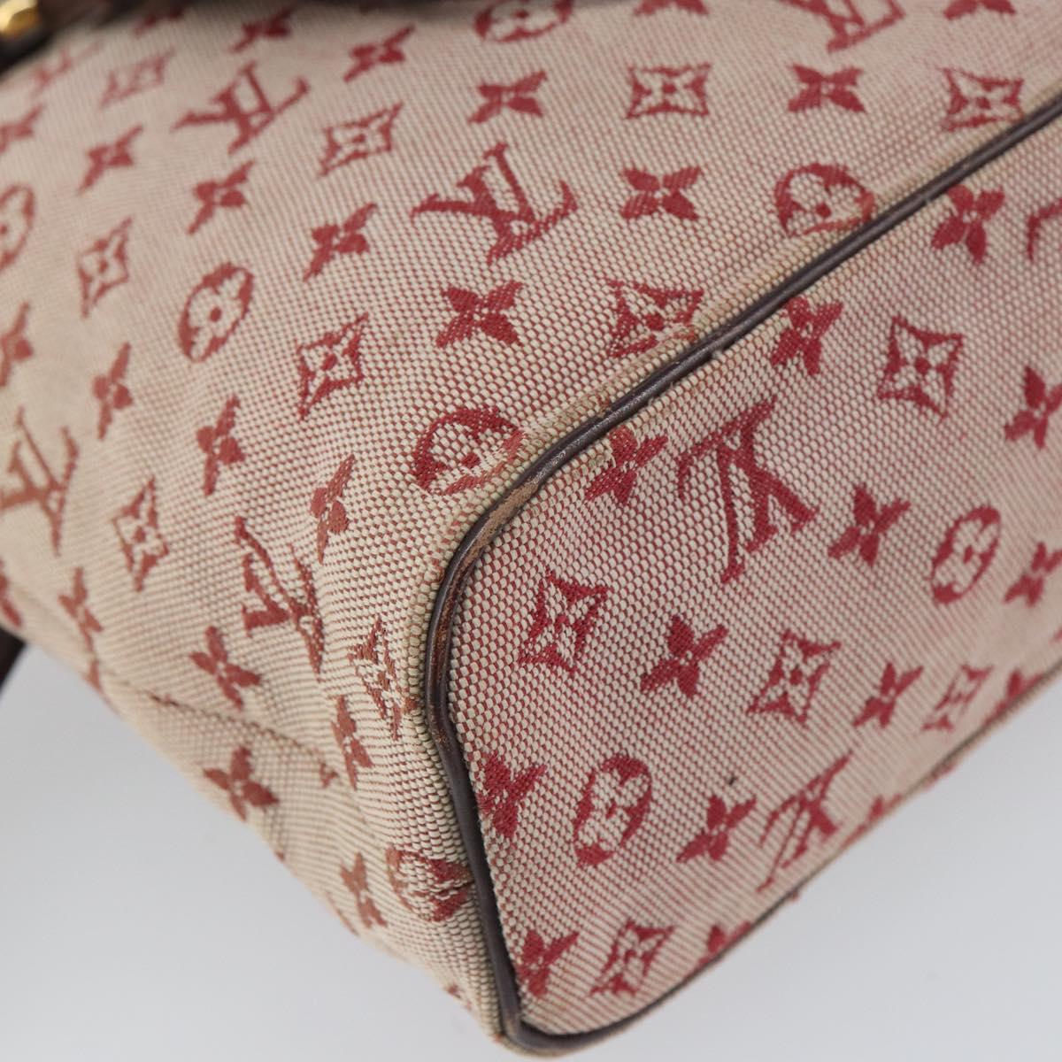 LOUIS VUITTON Monogram Mini Lucille PM Hand Bag Red M92678 LV Auth BA9329