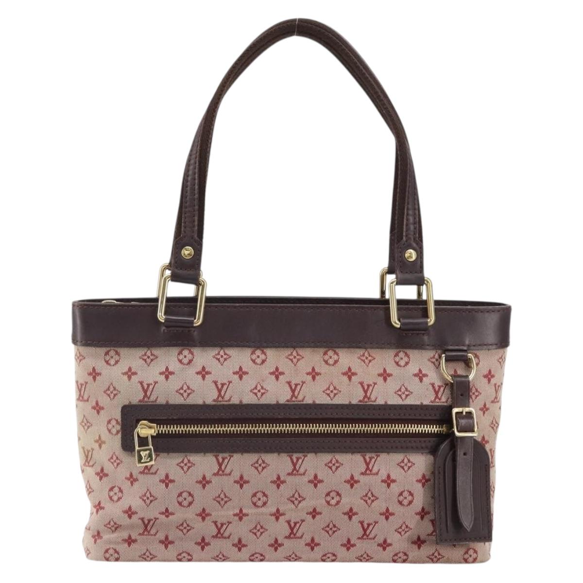 LOUIS VUITTON Monogram Mini Lucille PM Hand Bag Red M92678 LV Auth BA9329