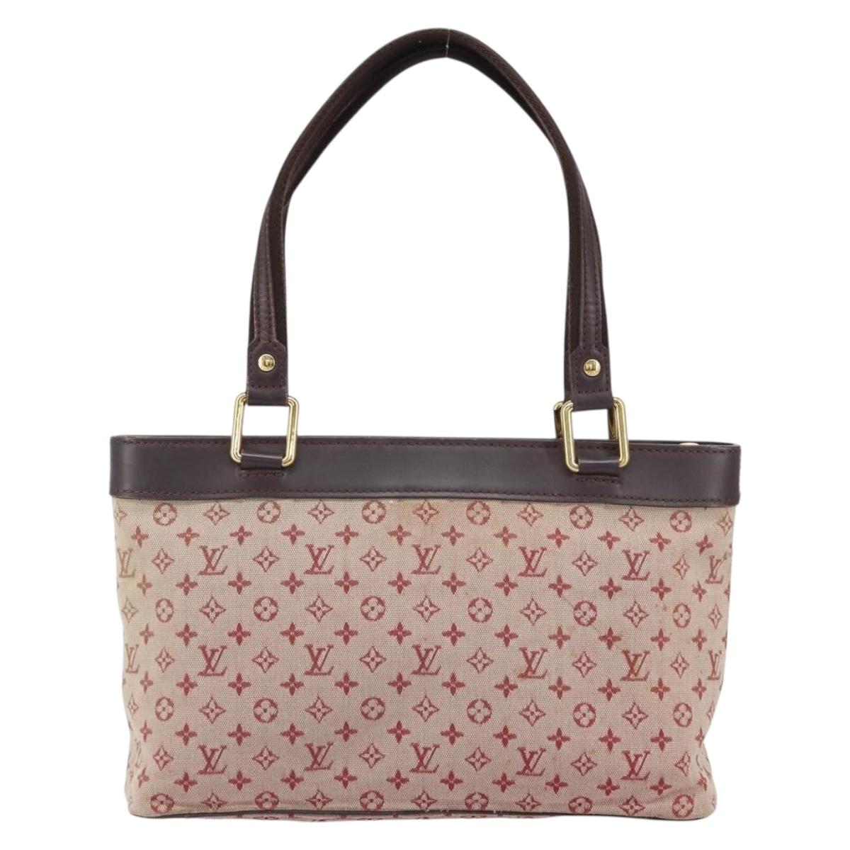 LOUIS VUITTON Monogram Mini Lucille PM Hand Bag Red M92678 LV Auth BA9329