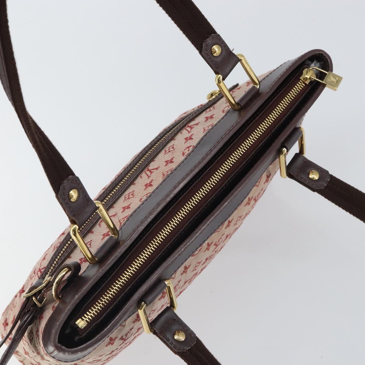 LOUIS VUITTON Monogram Mini Lucille PM Hand Bag Red M92678 LV Auth BA9329