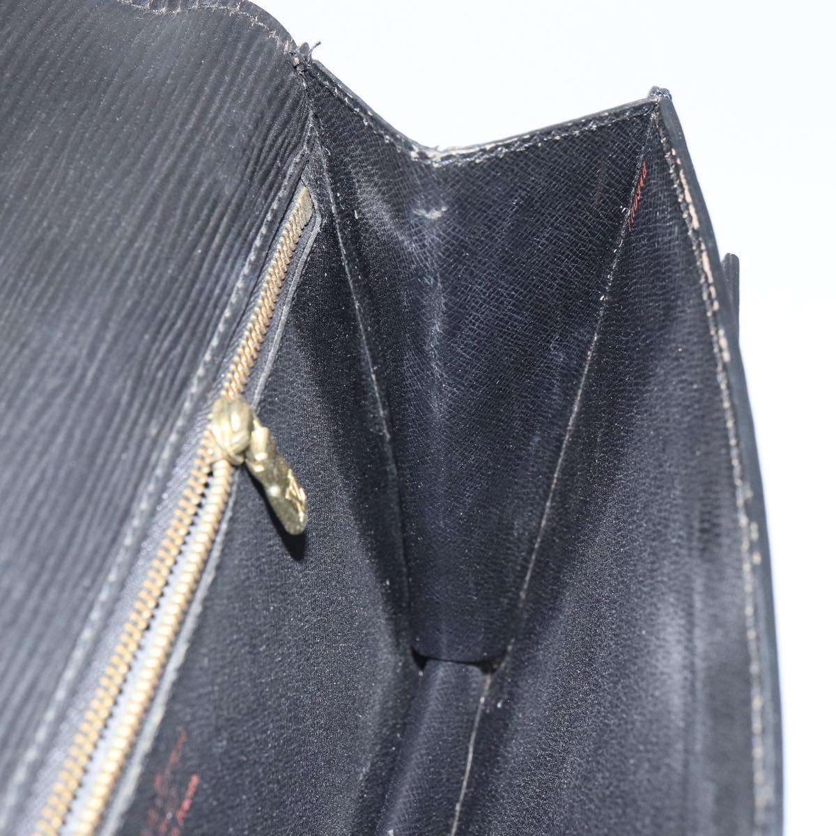 LOUIS VUITTON Epi Serie Dragonne Clutch Bag Black Noir M52612 LV Auth BA9336