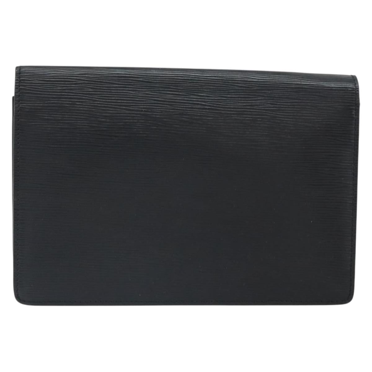 LOUIS VUITTON Epi Serie Dragonne Clutch Bag Black Noir M52612 LV Auth BA9336