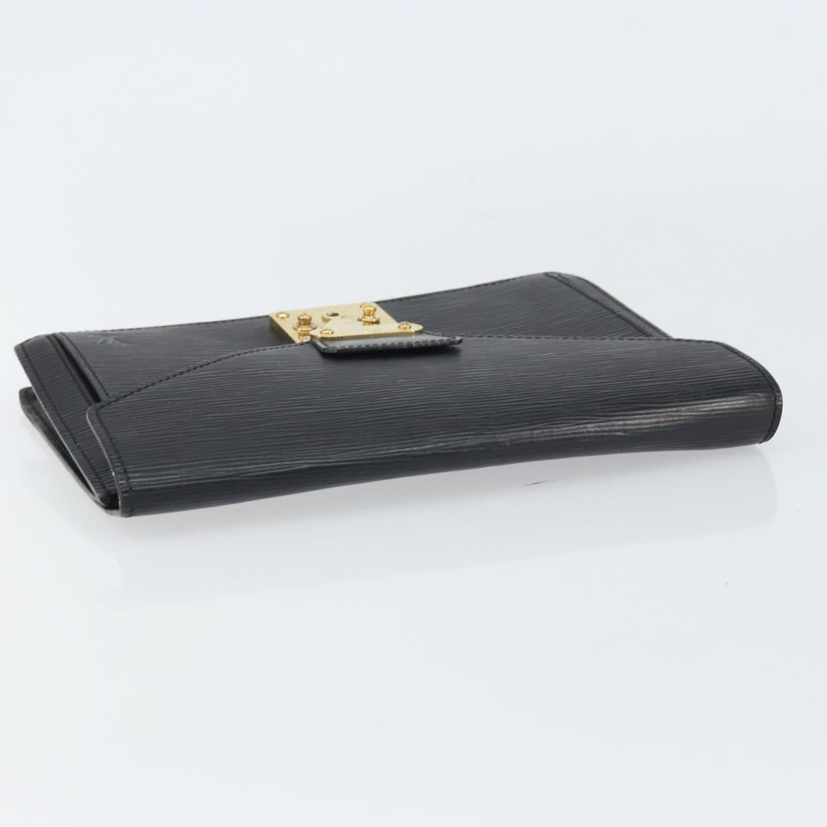 LOUIS VUITTON Epi Serie Dragonne Clutch Bag Black Noir M52612 LV Auth BA9336