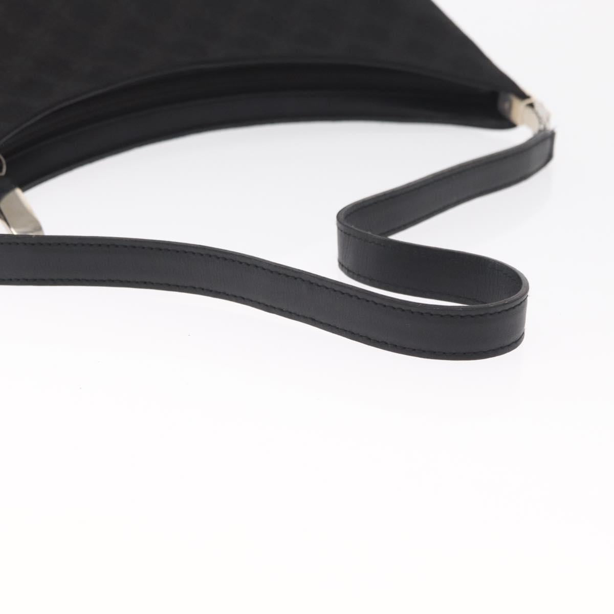 Salvatore Ferragamo Shoulder Bag Canvas Black Silver Auth BA9340