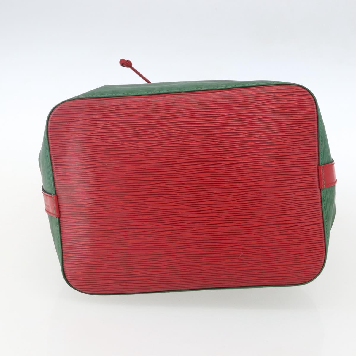 LOUIS VUITTON Epi Petit Noe Shoulder Bag Bicolor Green Red M44147 LV Auth BA9341