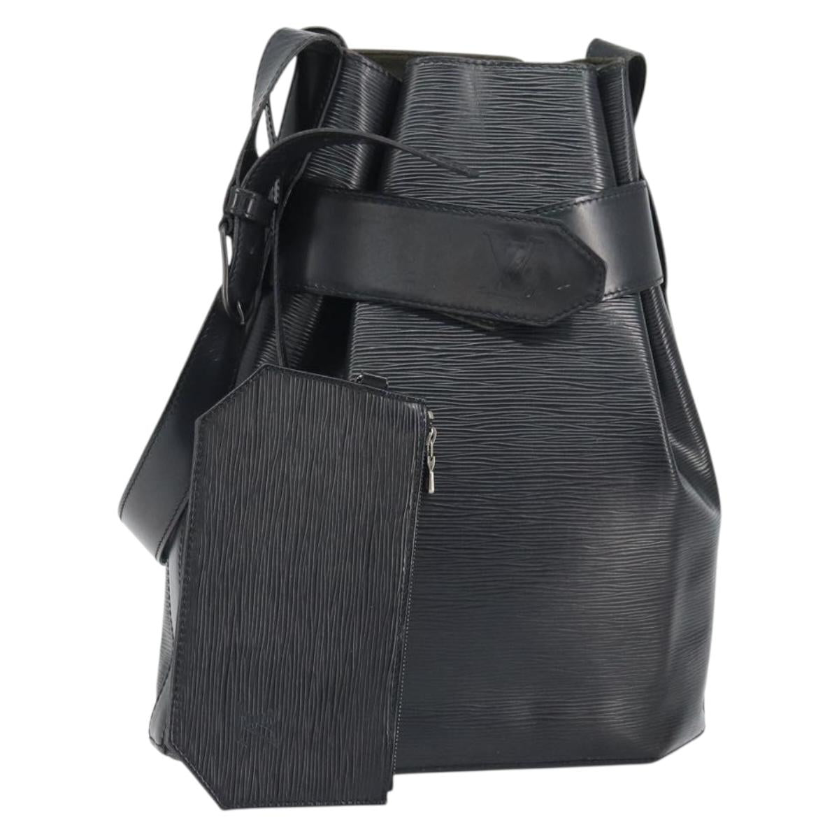 LOUIS VUITTON Epi Sac Depaule GM Shoulder Bag Black M80155 LV Auth BA9342