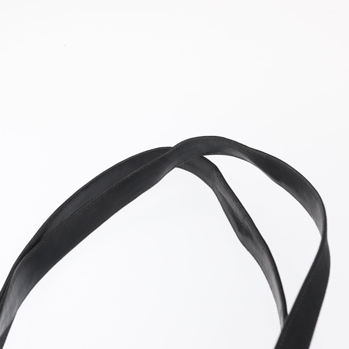 Salvatore Ferragamo Tote Bag Suede Black Gold Auth BA9344