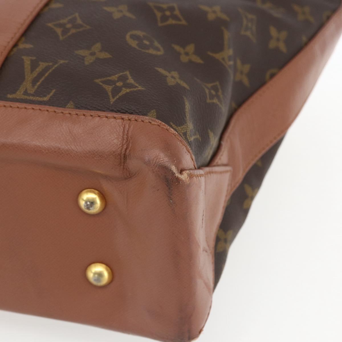LOUIS VUITTON Monogram Sac Weekend PM Hand Bag M42425 LV Auth BA9356