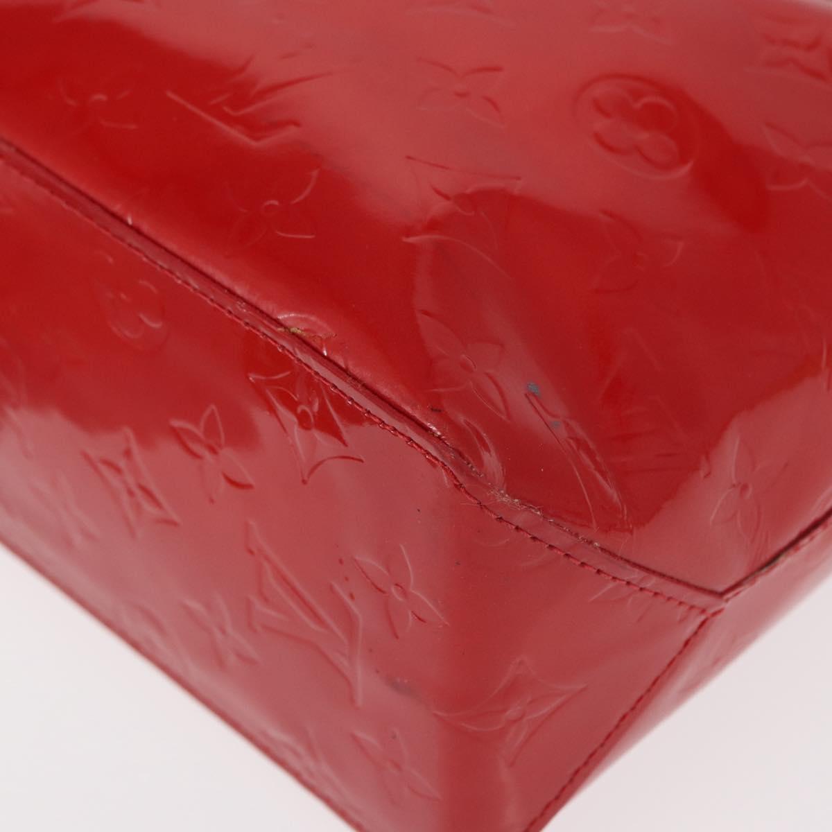 LOUIS VUITTON Monogram Vernis Reade PM Hand Bag Red Rouge M91088 LV Auth BA9357