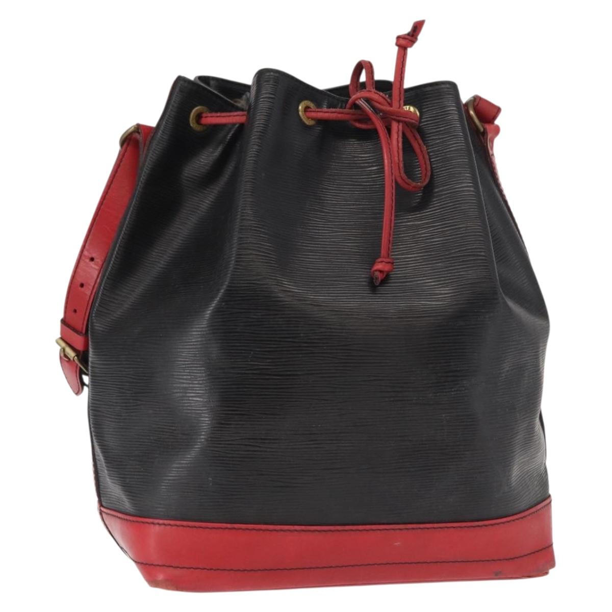 LOUIS VUITTON Epi Noe Shoulder Bag Biolor Black Red M44017 LV Auth BA9370