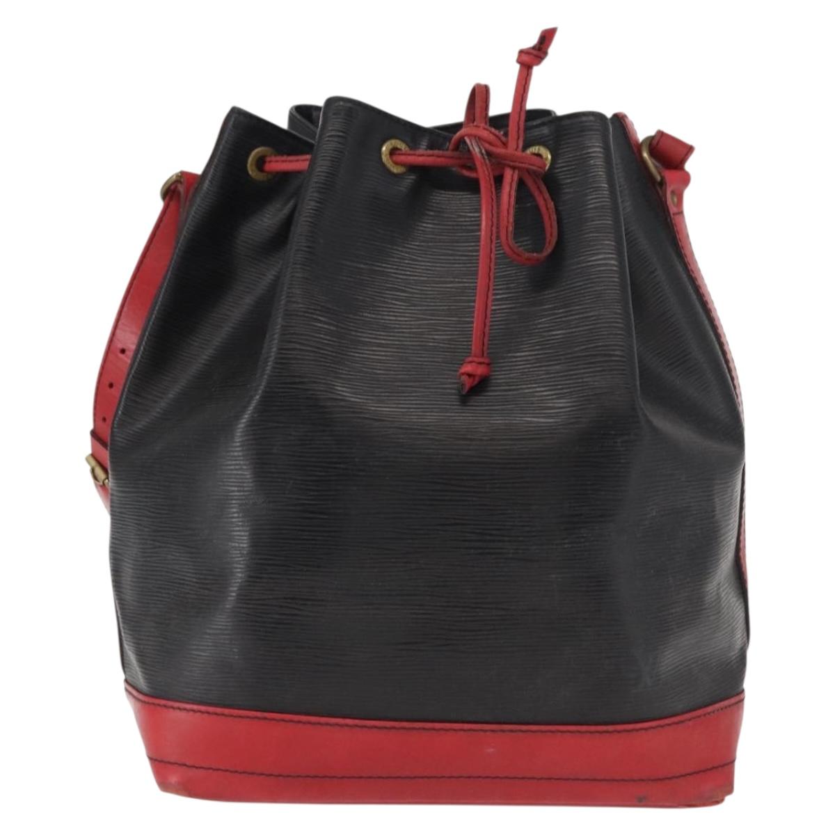 LOUIS VUITTON Epi Noe Shoulder Bag Biolor Black Red M44017 LV Auth BA9370
