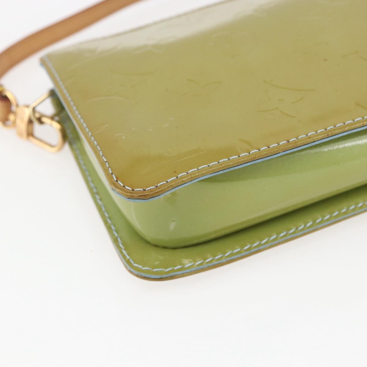 LOUIS VUITTON Monogram Vernis Lexington Pouch Baby Blue M91011 LV Auth BA9397