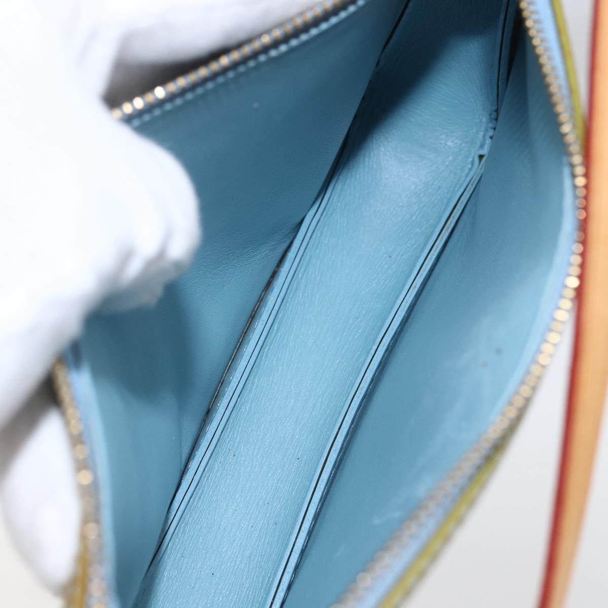 LOUIS VUITTON Monogram Vernis Lexington Pouch Baby Blue M91011 LV Auth BA9397