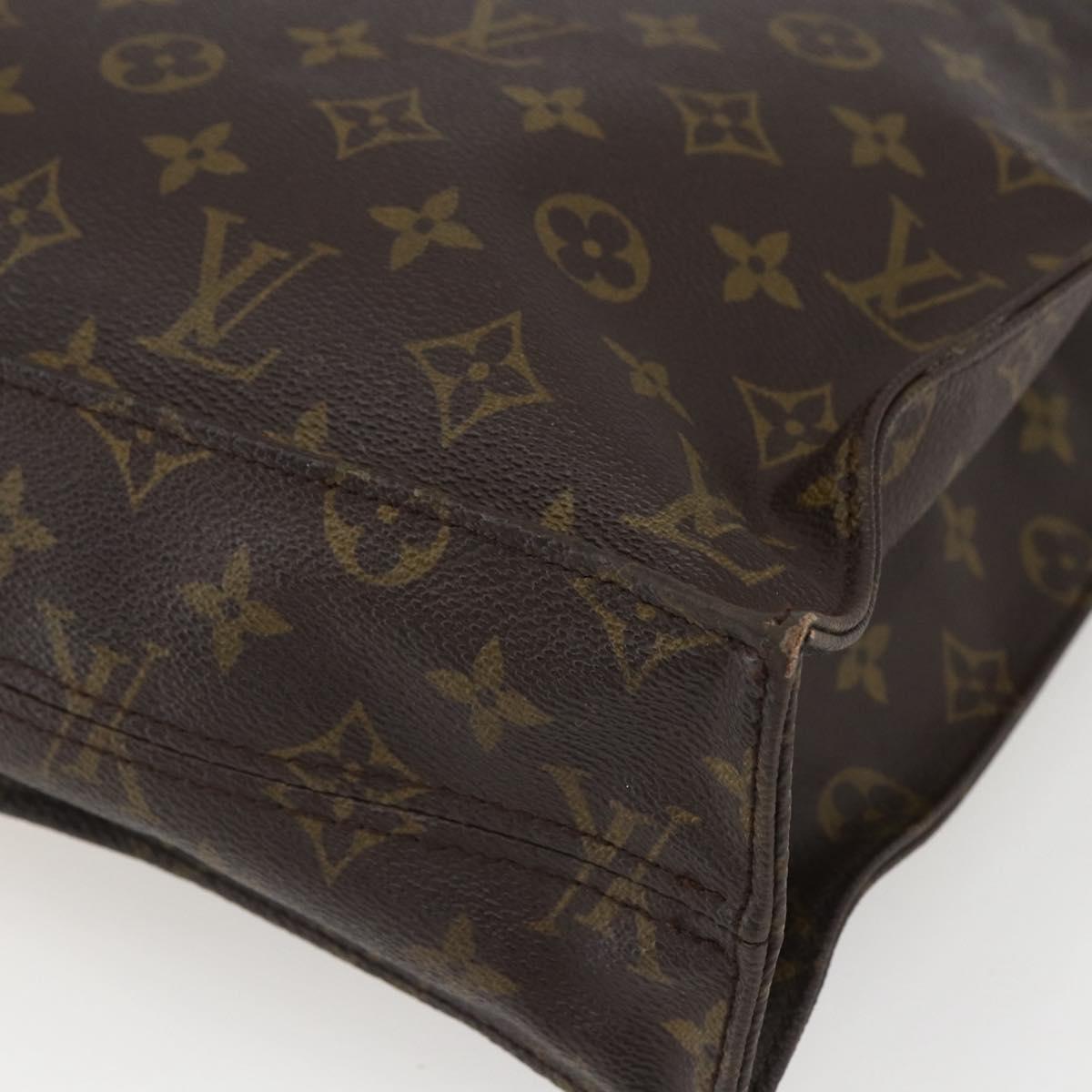 LOUIS VUITTON Monogram Sac Plat Hand Bag M51140 LV Auth BA9399