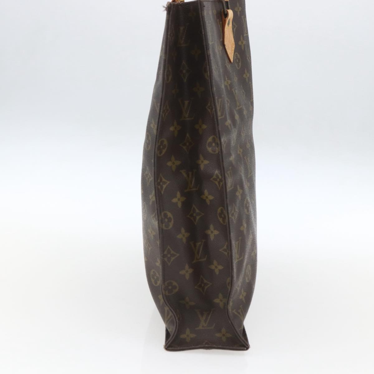 LOUIS VUITTON Monogram Sac Plat Hand Bag M51140 LV Auth BA9399